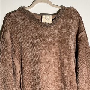 Fantastic Fawn Tan Knit Pullover